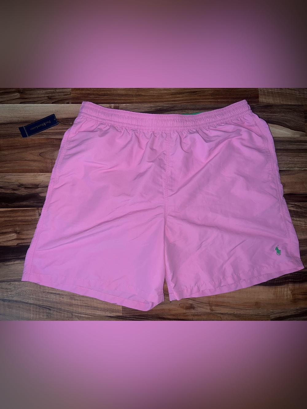 Ralph Lauren Men’s Pink Elastic Waist Swim Shorts